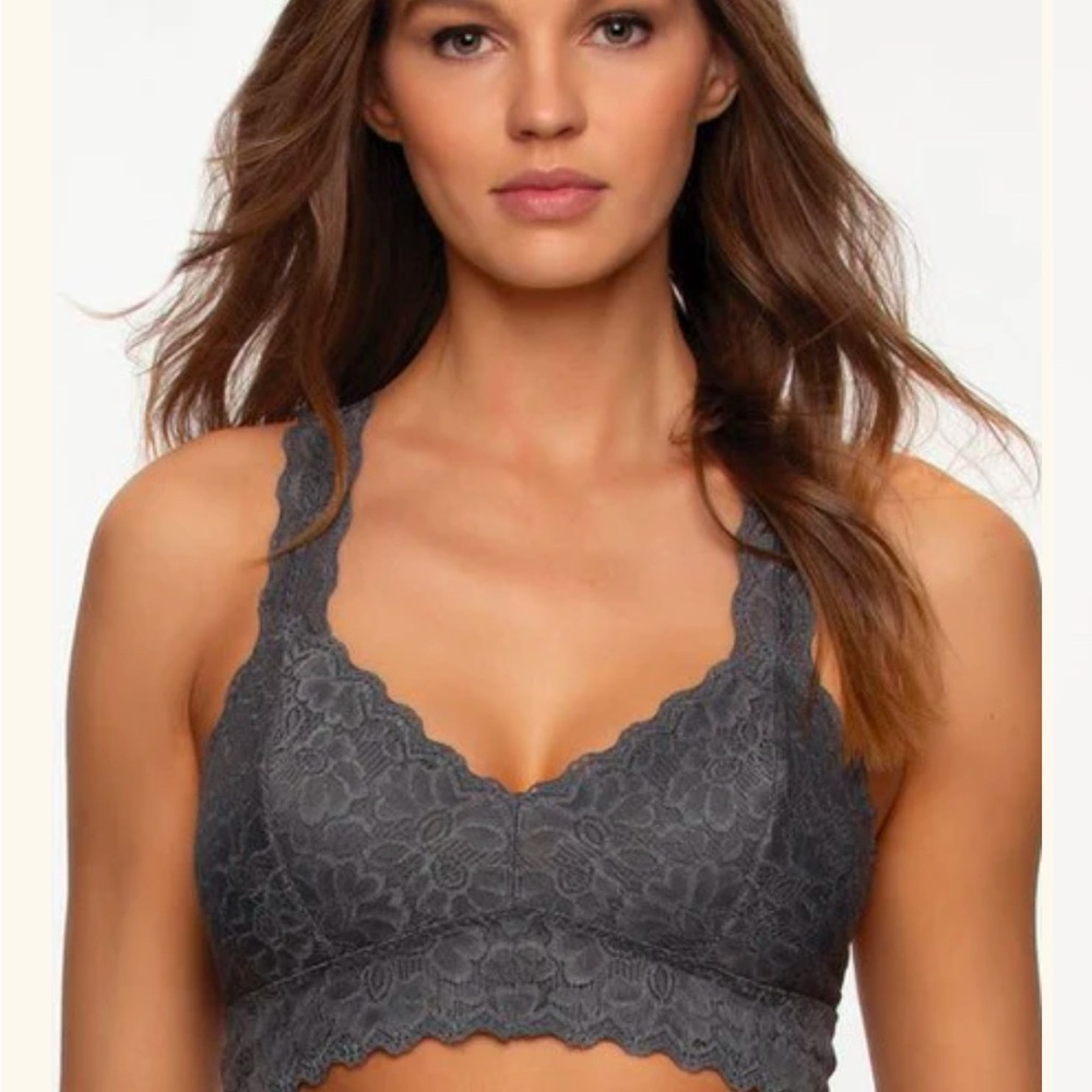 Felina Lace Bralette Trio - Black, Cream, Gray - Picture 8 of 13